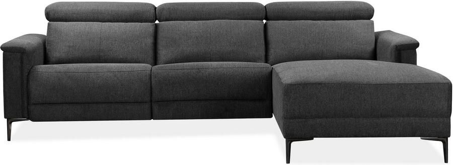 Home affaire Hoekbank Lund L-vorm 261 cm handmatige of elektrische relaxfunctie (met USB-A) - Foto 4