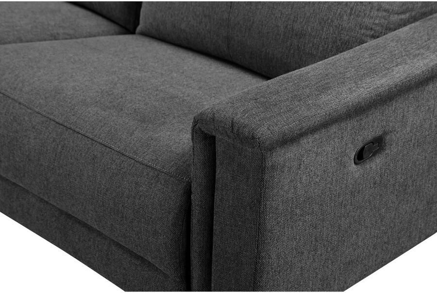 Home affaire Hoekbank Lund L-vorm 261 cm handmatige of elektrische relaxfunctie (met USB-A) - Foto 5