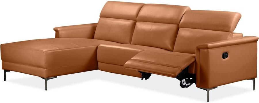 Home affaire Hoekbank Lund L-vorm 261 cm handmatige of elektrische relaxfunctie (met USB-A) - Foto 6