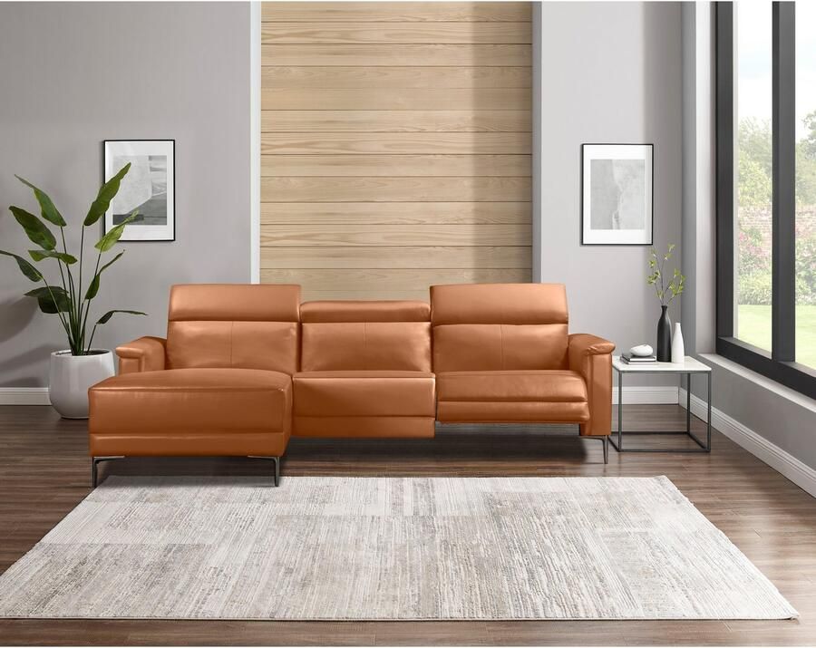 Home affaire Hoekbank Lund L-vorm 261 cm handmatige of elektrische relaxfunctie (met USB-A) - Foto 3