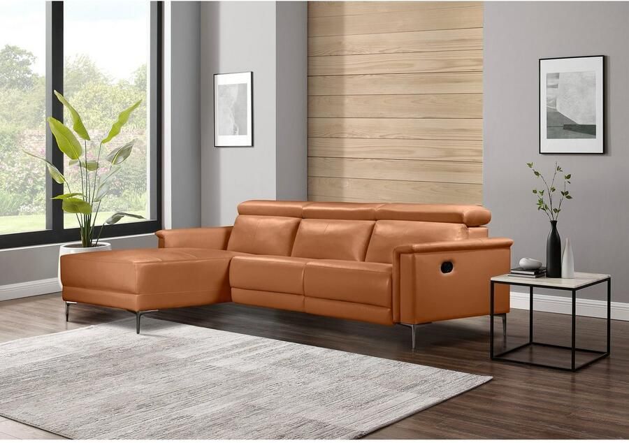 Home affaire Hoekbank Lund L-vorm 261 cm handmatige of elektrische relaxfunctie (met USB-A) - Foto 4