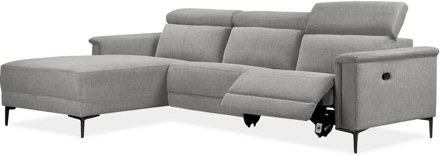 Home affaire Hoekbank Lund L-vorm 261 cm handmatige of elektrische relaxfunctie (met USB-A) - Foto 7