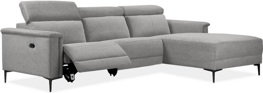 Home affaire Hoekbank Lund L-vorm 261 cm handmatige of elektrische relaxfunctie (met USB-A) - Foto 7