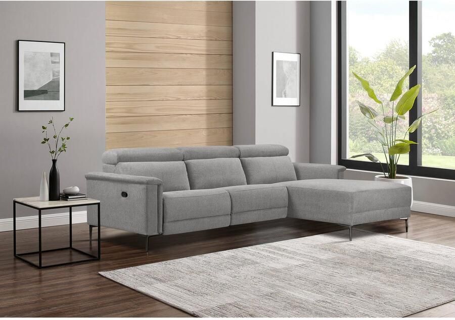 Home affaire Hoekbank Lund L-vorm 261 cm handmatige of elektrische relaxfunctie (met USB-A) - Foto 4