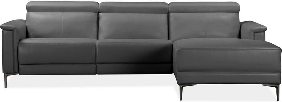 Home affaire Hoekbank Lund L-vorm 261 cm handmatige of elektrische relaxfunctie (met USB-A) - Foto 6