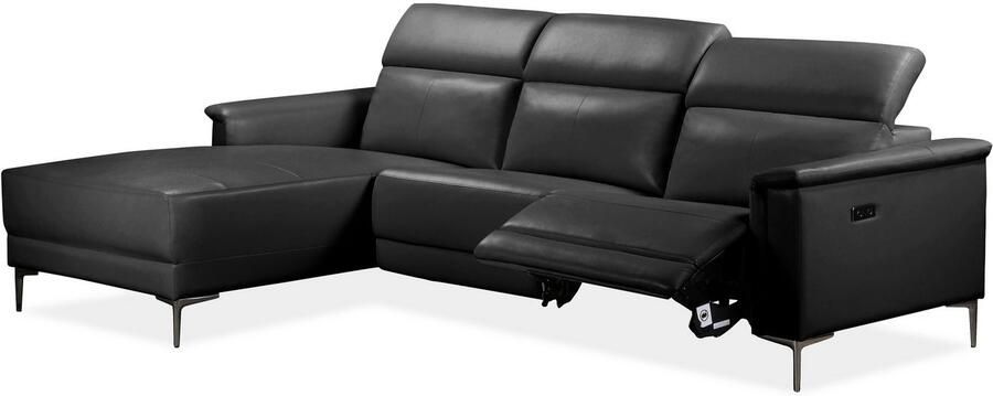 Home affaire Hoekbank Lund L-vorm 261 cm handmatige of elektrische relaxfunctie (met USB-A) - Foto 4