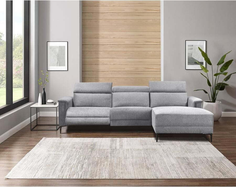 Home affaire Hoekbank Lund L-vorm 261 cm handmatige of elektrische relaxfunctie (met USB-A) - Foto 3