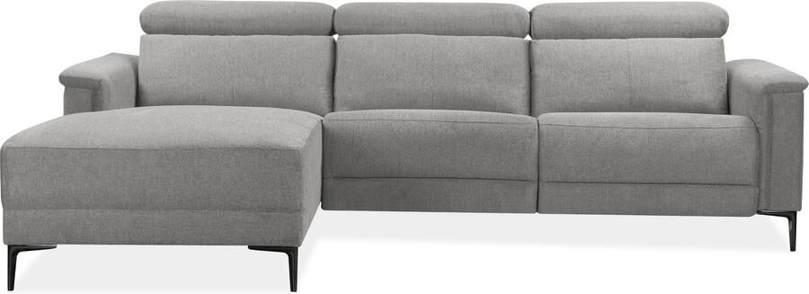 Home affaire Hoekbank Lund L-vorm 261 cm handmatige of elektrische relaxfunctie (met USB-A) - Foto 6