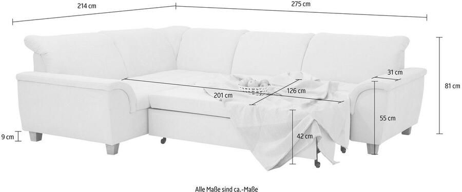 Home affaire Hoekbank Lyla L-vorm naar keuze met verstelbare rugleuning en slaapfunctie - Foto 7