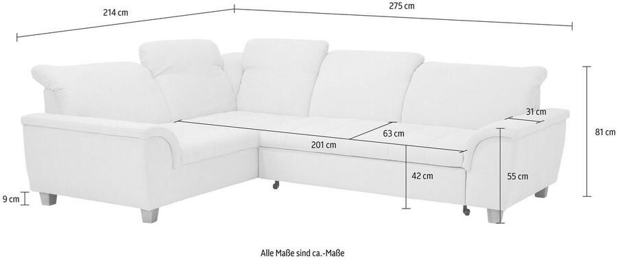 Home affaire Hoekbank Lyla L-vorm naar keuze met verstelbare rugleuning en slaapfunctie - Foto 6