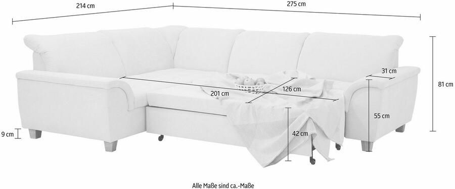 Home affaire Hoekbank Lyla L-vorm naar keuze met verstelbare rugleuning en slaapfunctie - Foto 6