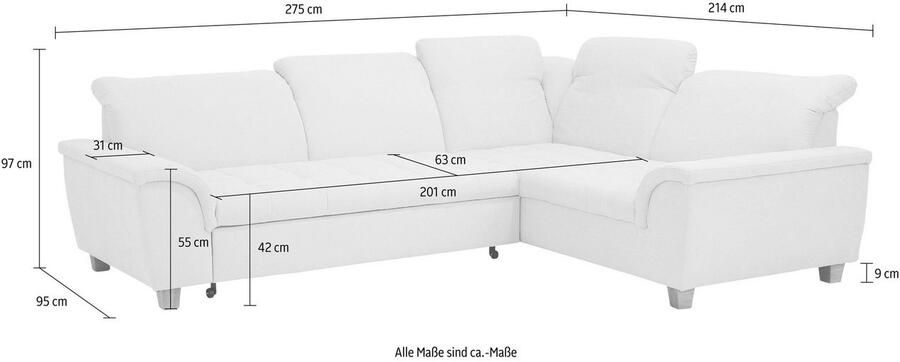 Home affaire Hoekbank Lyla L-vorm naar keuze met verstelbare rugleuning en slaapfunctie - Foto 3