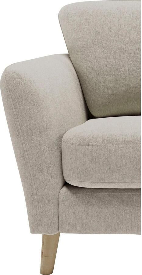 Home affaire Fauteuil Marseille Massief houten poten eiken landhuisstijl golfvering - Foto 7