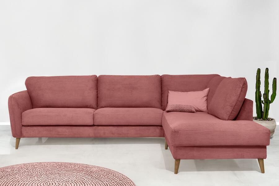 Home affaire Hoekbank MARSEILLE 278 202 cm L-vorm ottoman rechts links verschillende bekledingen - Foto 9