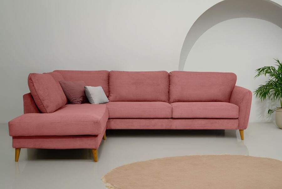 Home affaire Hoekbank MARSEILLE 278 202 cm L-vorm ottoman rechts links verschillende bekledingen - Foto 8