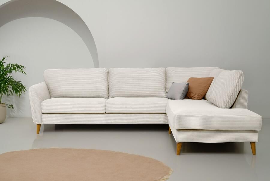 Home affaire Hoekbank MARSEILLE 278 202 cm L-vorm ottoman rechts links verschillende bekledingen - Foto 8