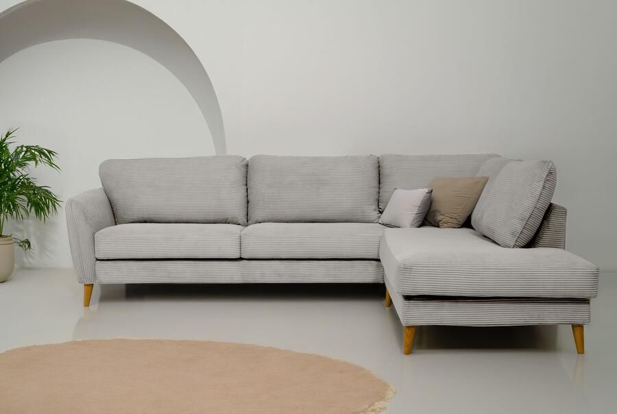 Home affaire Hoekbank MARSEILLE 278 202 cm L-vorm ottoman rechts links verschillende bekledingen - Foto 8