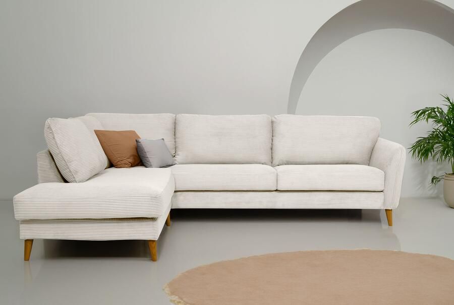 Home affaire Hoekbank MARSEILLE 278 202 cm L-vorm ottoman rechts links verschillende bekledingen - Foto 8