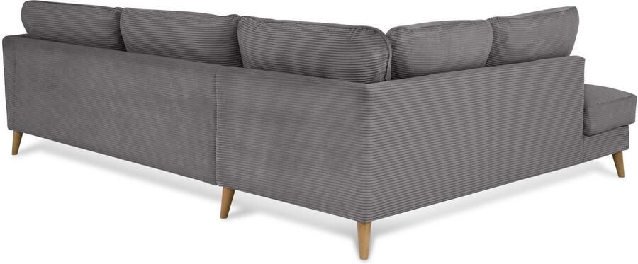 Home affaire Hoekbank MARSEILLE 278 202 cm L-vorm ottoman rechts links verschillende bekledingen - Foto 4