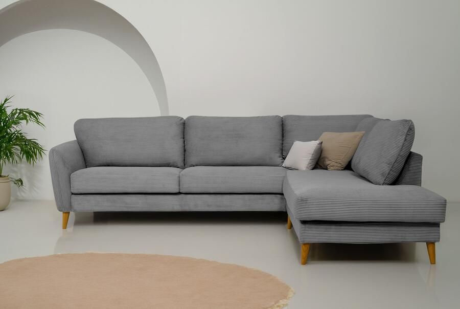 Home affaire Hoekbank MARSEILLE 278 202 cm L-vorm ottoman rechts links verschillende bekledingen - Foto 8