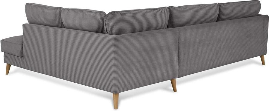 Home affaire Hoekbank MARSEILLE 278 202 cm L-vorm ottoman rechts links verschillende bekledingen - Foto 4