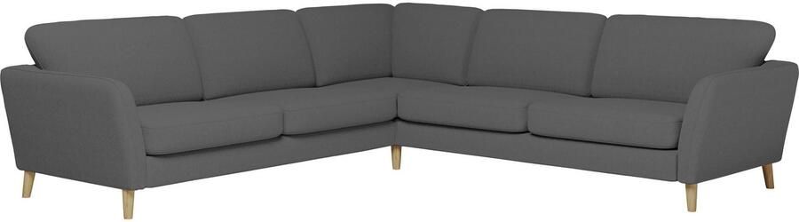Home affaire Hoekbank MARSEILLE 278 278 cm L-vorm geweven stof vlakke weefsel viltlook - Foto 6