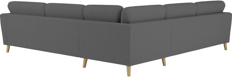 Home affaire Hoekbank MARSEILLE 278 278 cm L-vorm geweven stof vlakke weefsel viltlook - Foto 5