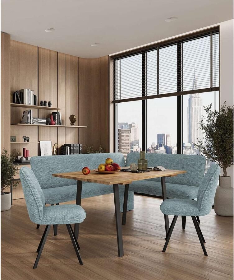 Home affaire Hoekbank Mily Keukenbank Kussenbank Eettafelbank 205x164 cm Moderne bank en kleuren aantal zitplaatsen: 5 vrij in de ruimte te plaatsen - Foto 8