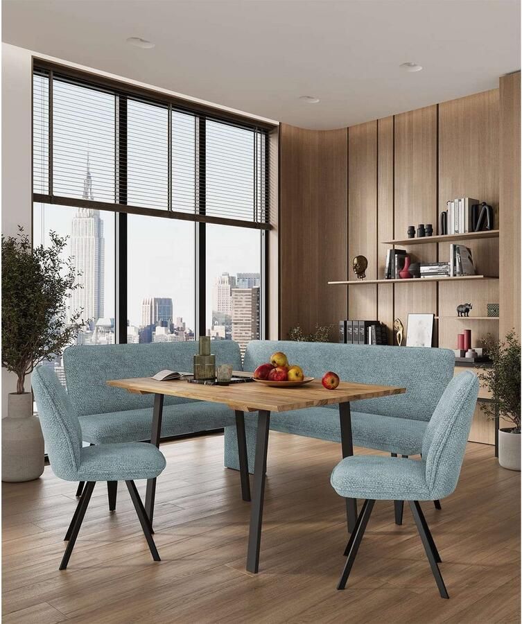 Home affaire Hoekbank Mily Keukenbank Kussenbank Eettafelbank 205x164 cm Moderne bank en kleuren aantal zitplaatsen: 5 vrij in de ruimte te plaatsen - Foto 7