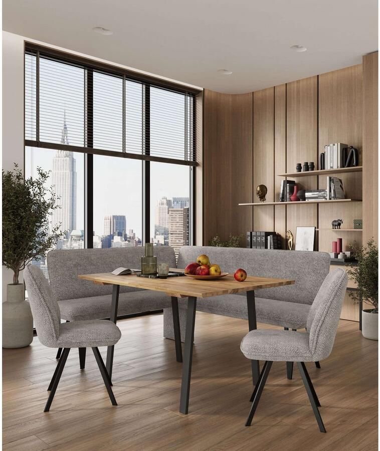 Home affaire Hoekbank Mily Keukenbank Kussenbank Eettafelbank 205x164 cm Moderne bank en kleuren aantal zitplaatsen: 5 vrij in de ruimte te plaatsen