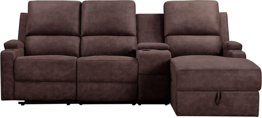 Home affaire Hoekbank NAPORI multimediabank 3-zits bioscoopstoel XXL L-vorm 3 bekledingsstoffen - Foto 5