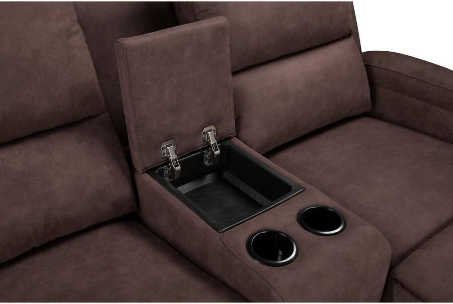 Home affaire Hoekbank NAPORI multimediabank 3-zits bioscoopstoel XXL L-vorm 3 bekledingsstoffen - Foto 3