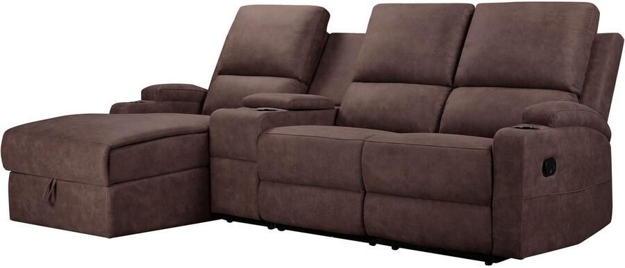 Home affaire Hoekbank NAPORI multimediabank 3-zits bioscoopstoel XXL L-vorm 3 bekledingsstoffen - Foto 7