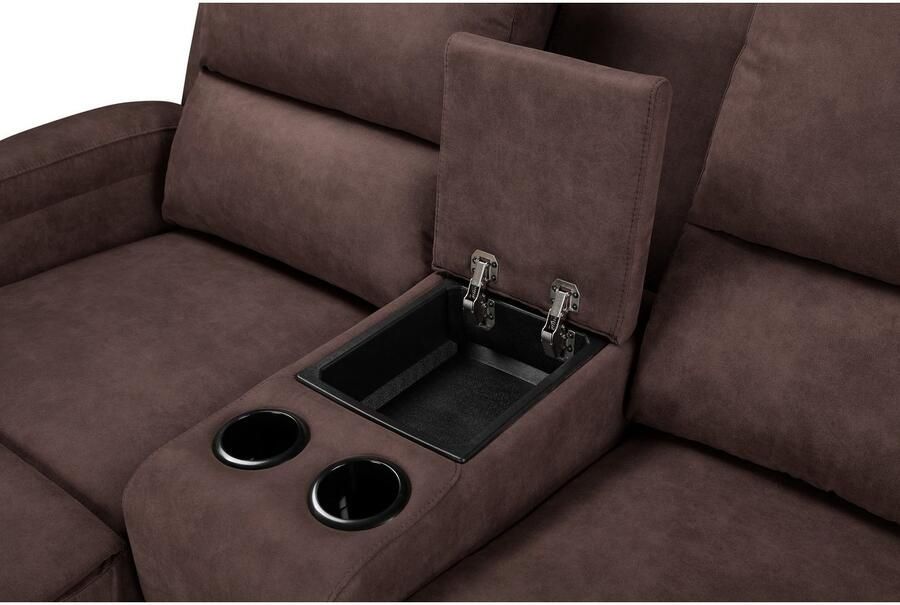 Home affaire Hoekbank NAPORI multimediabank 3-zits bioscoopstoel XXL L-vorm 3 bekledingsstoffen - Foto 2