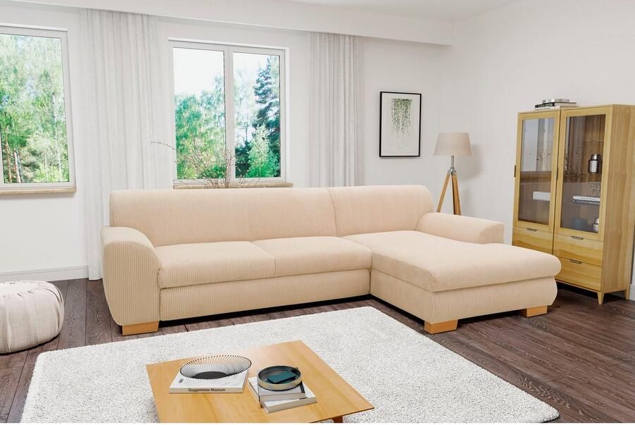 Home affaire Hoekbank Nika tijdloos en elegant L-vorm naar keuze met slaapfunctie ook in cord - Foto 5