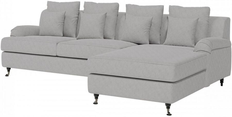 Home affaire Hoekbank NORIN L-vorm twee soorten poten: voor wieltjes aan de achterkant houten poten - Foto 7