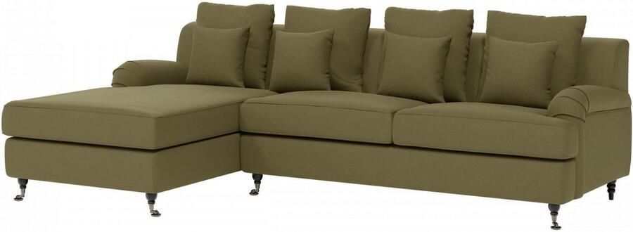 Home affaire Hoekbank NORIN L-vorm twee soorten poten: voor wieltjes aan de achterkant houten poten - Foto 7