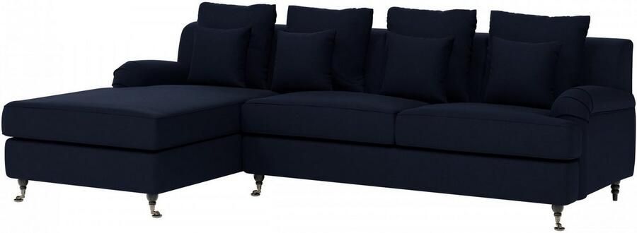 Home affaire Hoekbank NORIN L-vorm twee soorten poten: voor wieltjes aan de achterkant houten poten - Foto 7