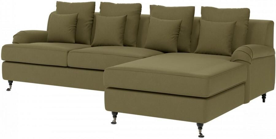 Home affaire Hoekbank NORIN L-vorm twee soorten poten: voor wieltjes aan de achterkant houten poten - Foto 7