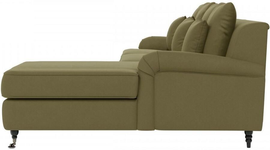 Home affaire Hoekbank NORIN L-vorm twee soorten poten: voor wieltjes aan de achterkant houten poten - Foto 6