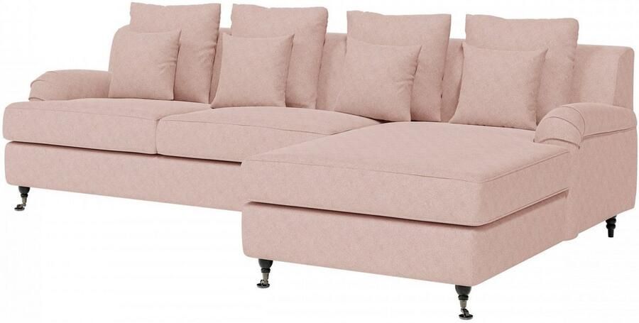 Home affaire Hoekbank NORIN L-vorm twee soorten poten: voor wieltjes aan de achterkant houten poten - Foto 7