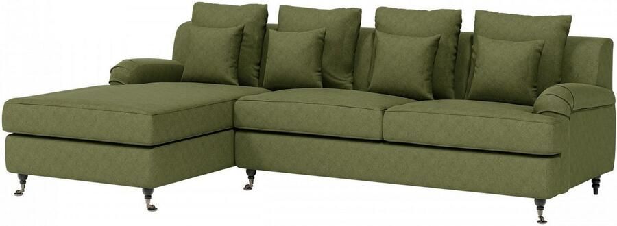 Home affaire Hoekbank NORIN L-vorm twee soorten poten: voor wieltjes aan de achterkant houten poten - Foto 7