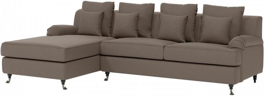 Home affaire Hoekbank NORIN L-vorm twee soorten poten: voor wieltjes aan de achterkant houten poten - Foto 7