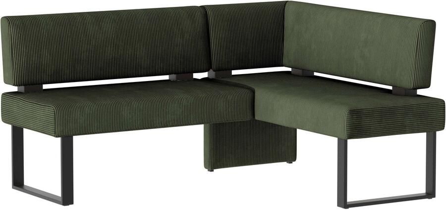 Home affaire Hoekbank Oliver met metalen frame keukenbank verschillende hoezen cord eetkamerbank ottos choice - Foto 8