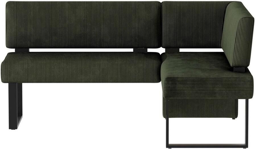 Home affaire Hoekbank Oliver met metalen frame keukenbank verschillende hoezen cord eetkamerbank ottos choice - Foto 4