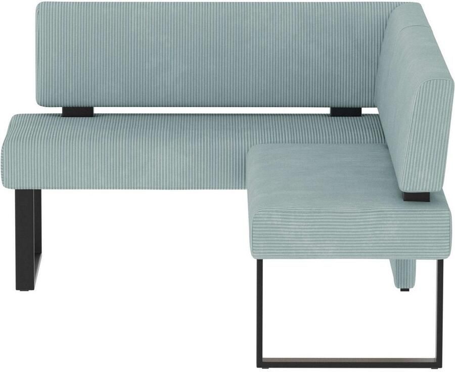 Home affaire Hoekbank Oliver met metalen frame keukenbank verschillende hoezen cord eetkamerbank ottos choice - Foto 2