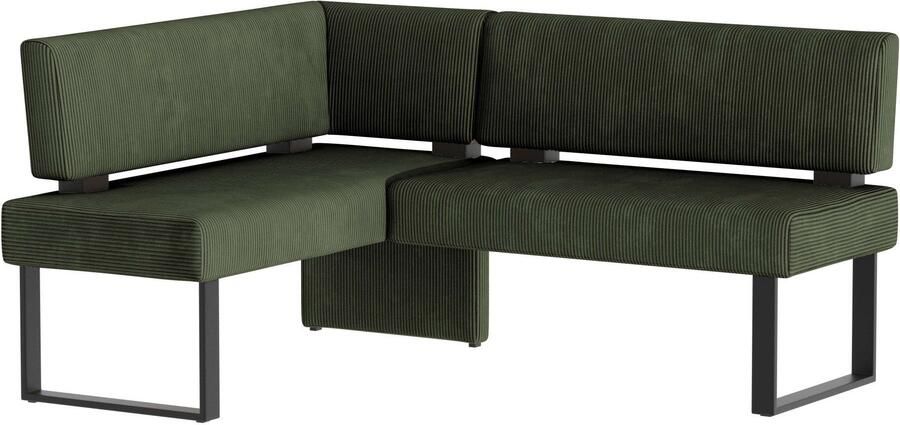 Home affaire Hoekbank Oliver met metalen frame keukenbank verschillende hoezen cord eetkamerbank ottos choice - Foto 8