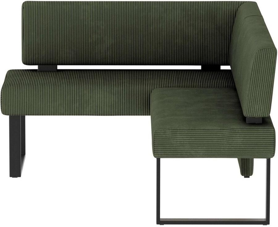 Home affaire Hoekbank Oliver met metalen frame keukenbank verschillende hoezen cord eetkamerbank ottos choice - Foto 2
