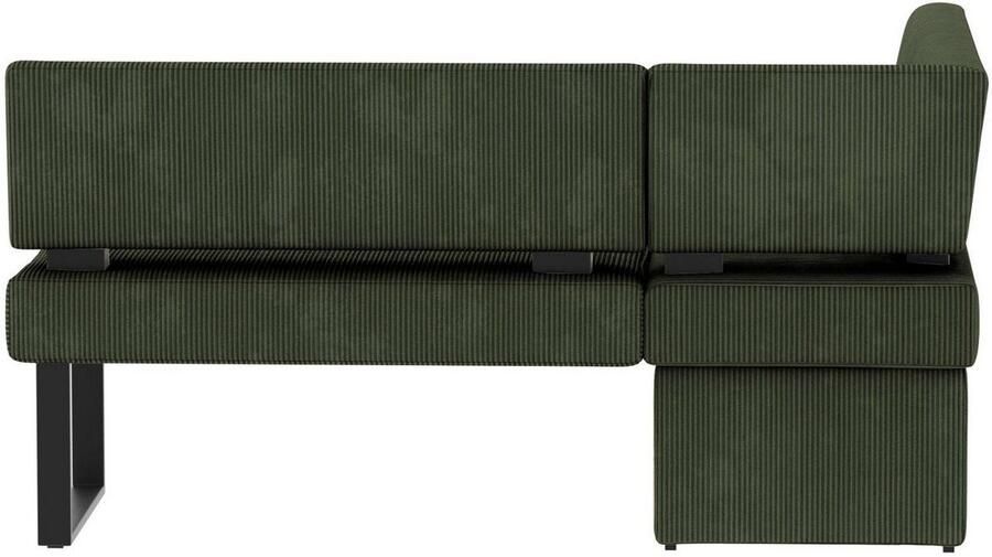 Home affaire Hoekbank Oliver met metalen frame keukenbank verschillende hoezen cord eetkamerbank ottos choice - Foto 5
