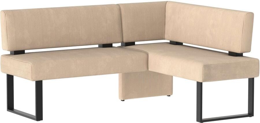 Home affaire Hoekbank Oliver met metalen frame keukenbank verschillende hoezen cord eetkamerbank ottos choice - Foto 8